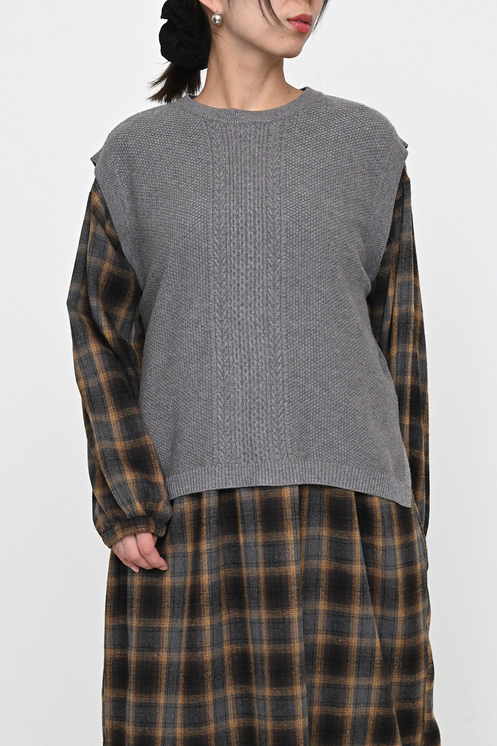 ≪SALE≫ケーブル柄ニットベスト – HEART MARKET