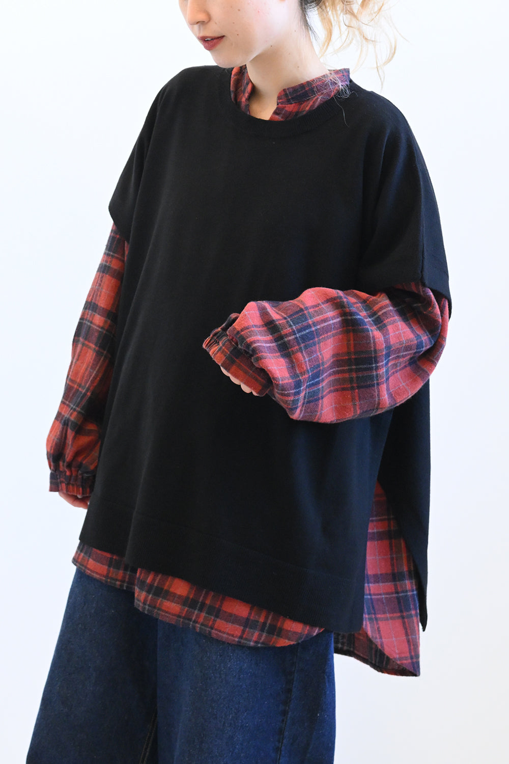 ほぼ未使用 45R ニットソースウェットのポンチョ（再び） ほぼ未使用