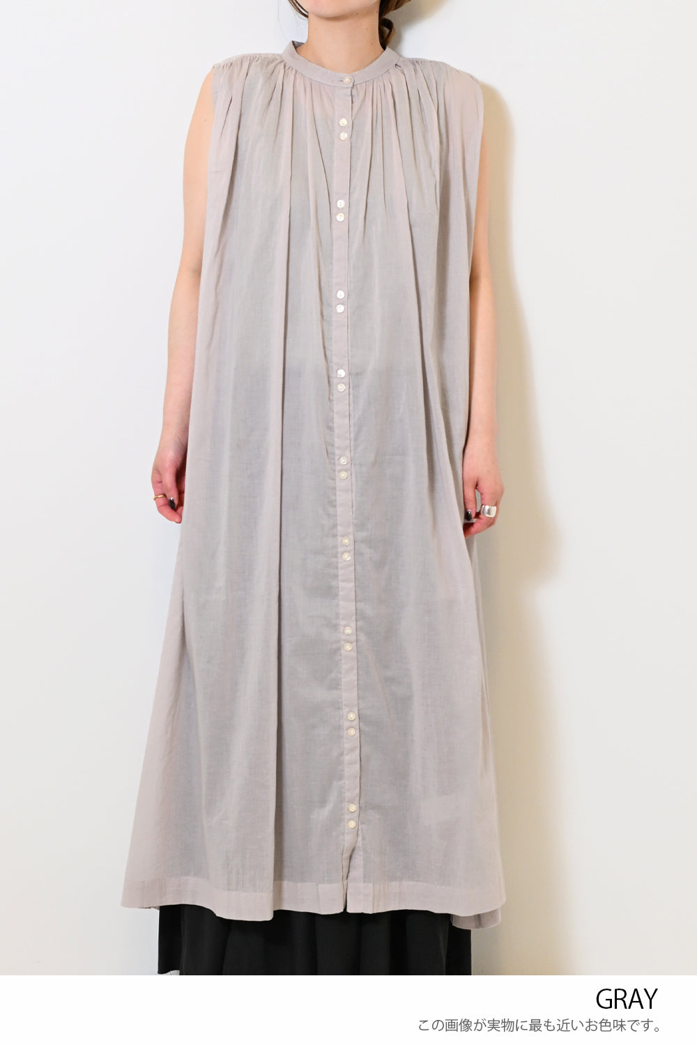 【夏ルックブック掲載item】ボイルノースリワンピース