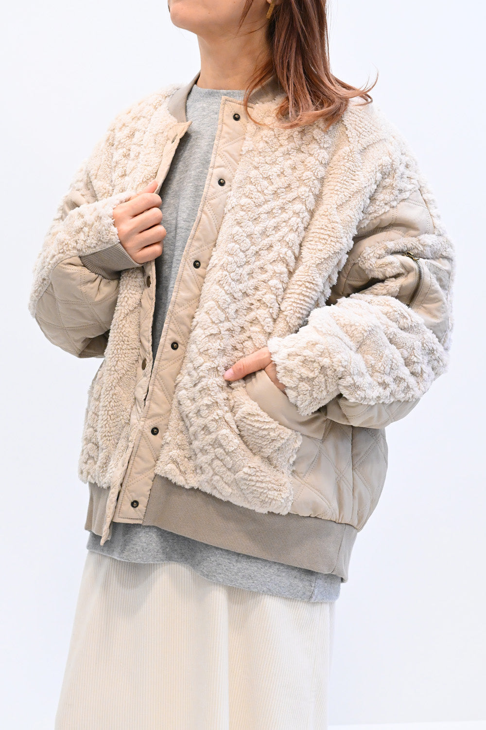 【美品】ETRÉ キルティングボア ショート MA-1 エトレトウキョウ キルティングボアショートMA－1 etretokyo エトレ