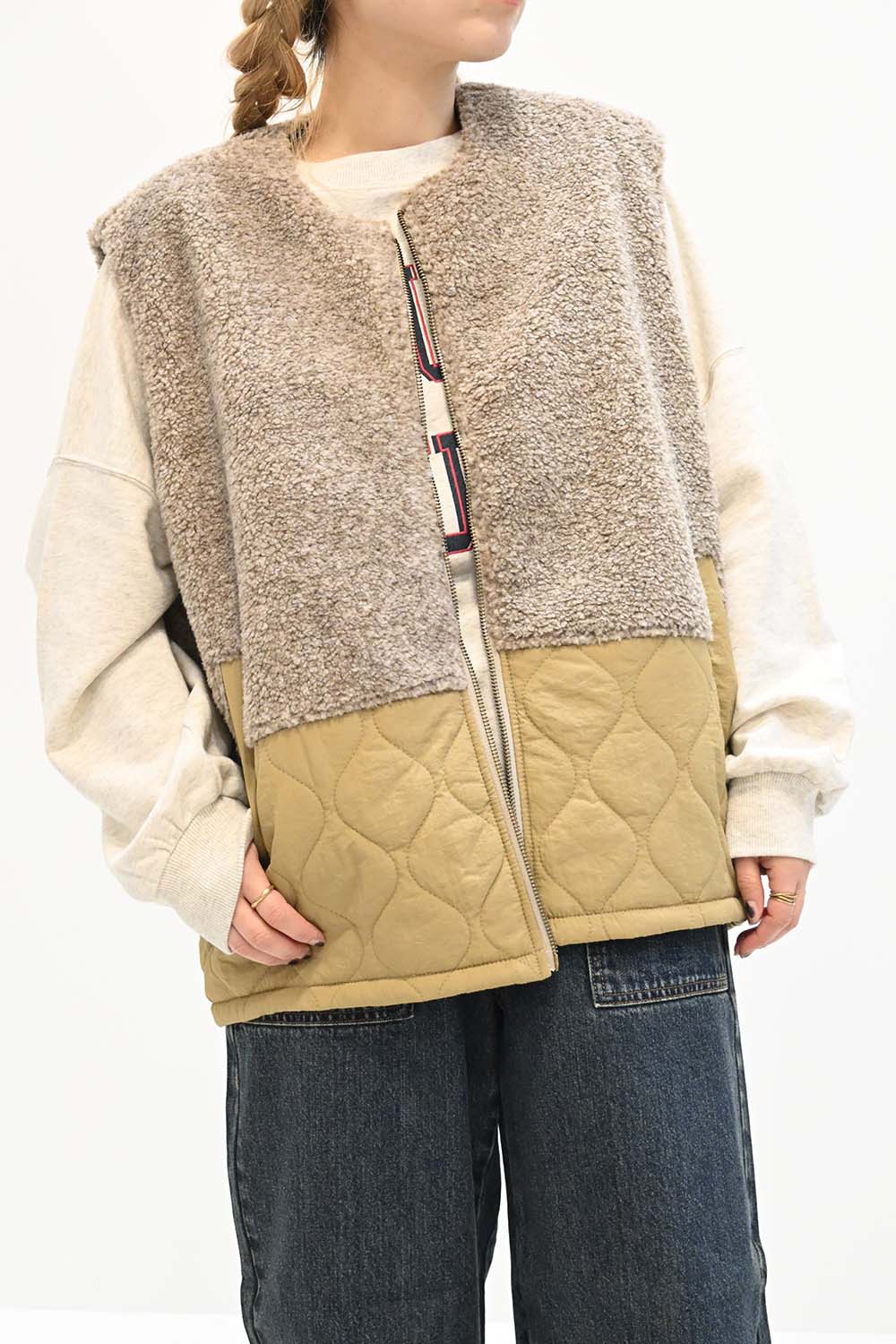 ボア＆キルティングエッグベスト – HEART MARKET