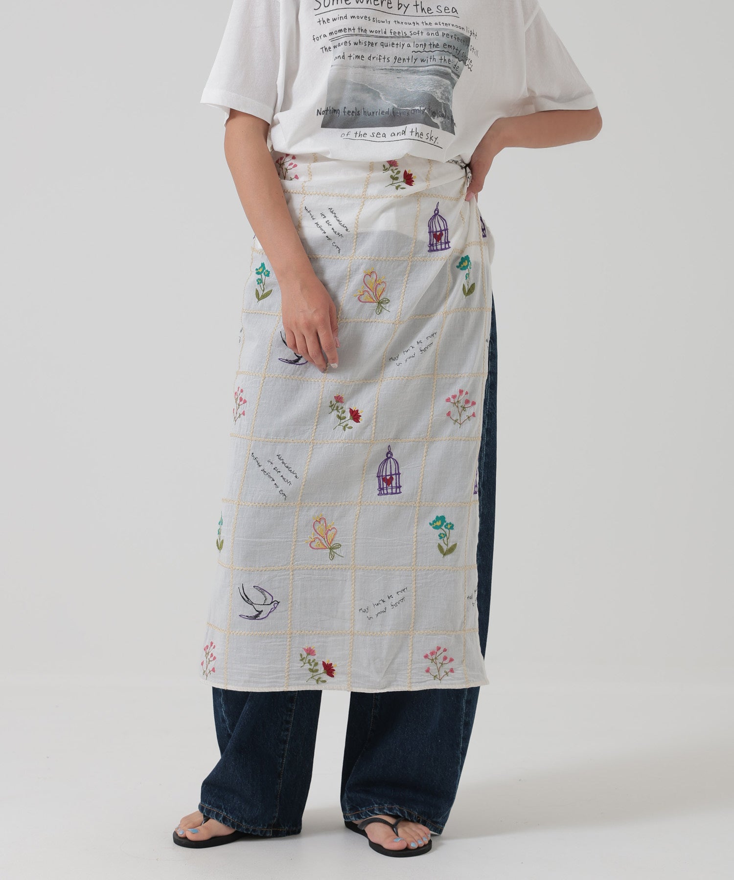パッチワーク刺繍スカーフ – HEART MARKET