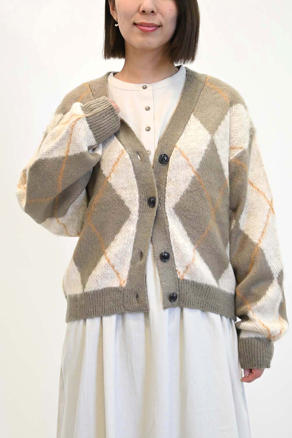 チェック柄カーディガン＆スカートセット チェック柄カーディガン＆スカートセット