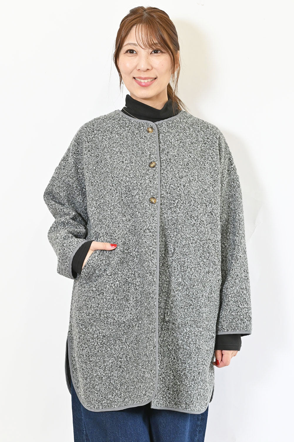 pual 力強 ce cin サステナブル SORONA 2WAYロングスリーブ
