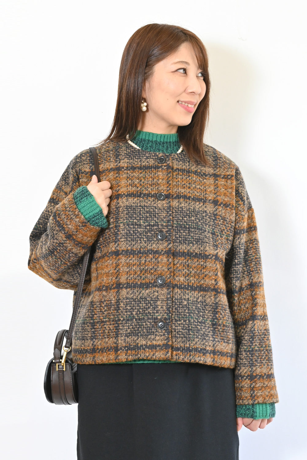 希少　完売品　NODRESS 羊毛混　ウールチェックジャケット　S 希少完売品NODRESS 羊毛混ウールチェックジャケットS