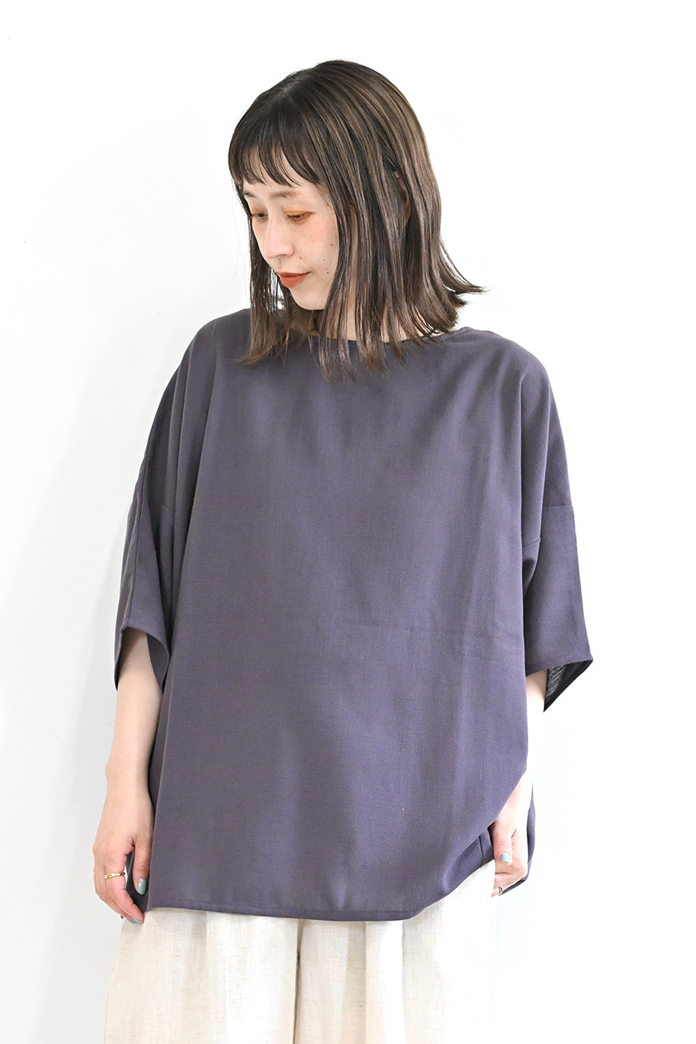 8/18までポイント2倍】＼ハートの日限定プライス／リネン風ドルマン  