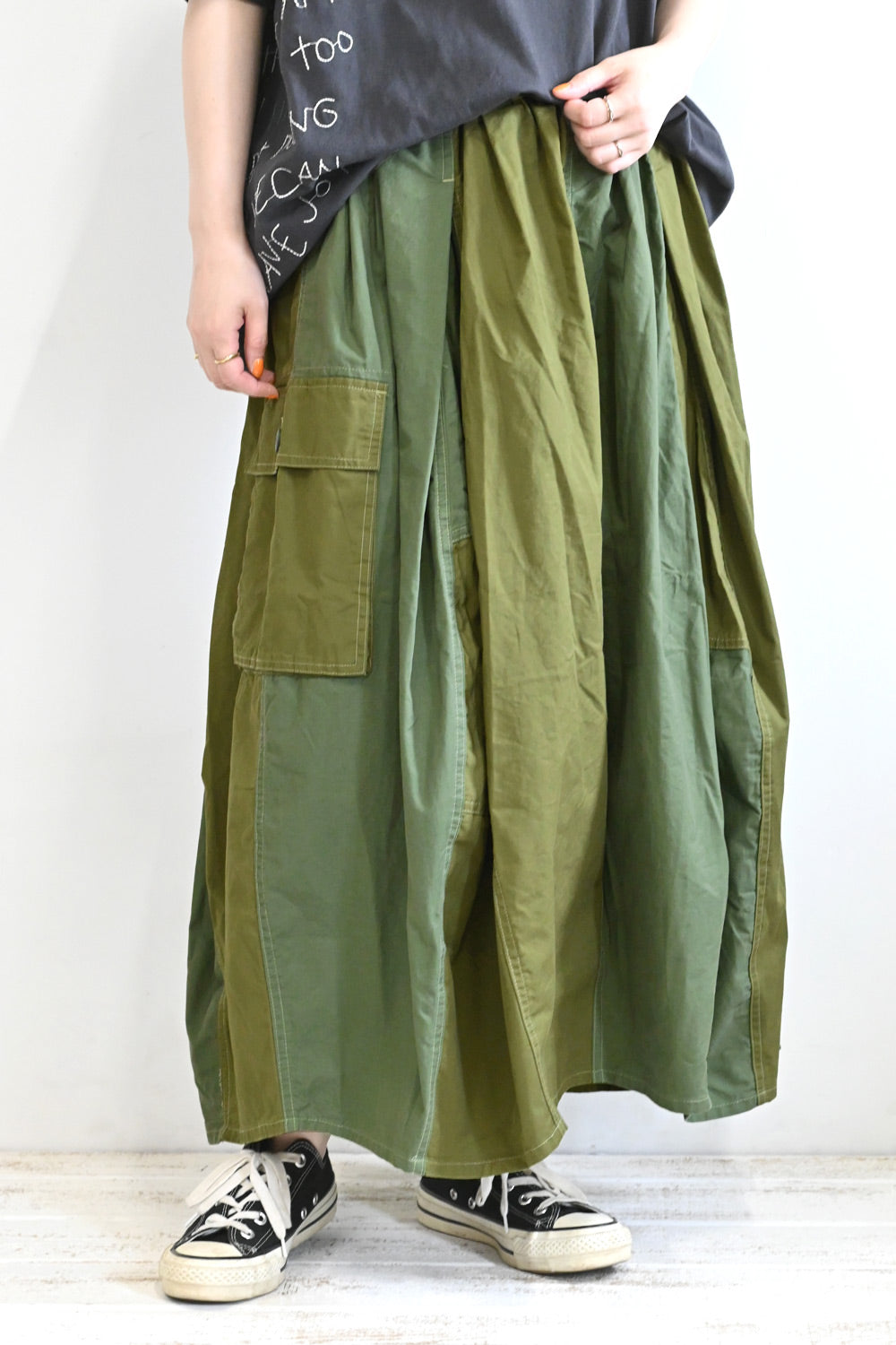 バイカラーバルーンカーゴスカート – HEART MARKET 