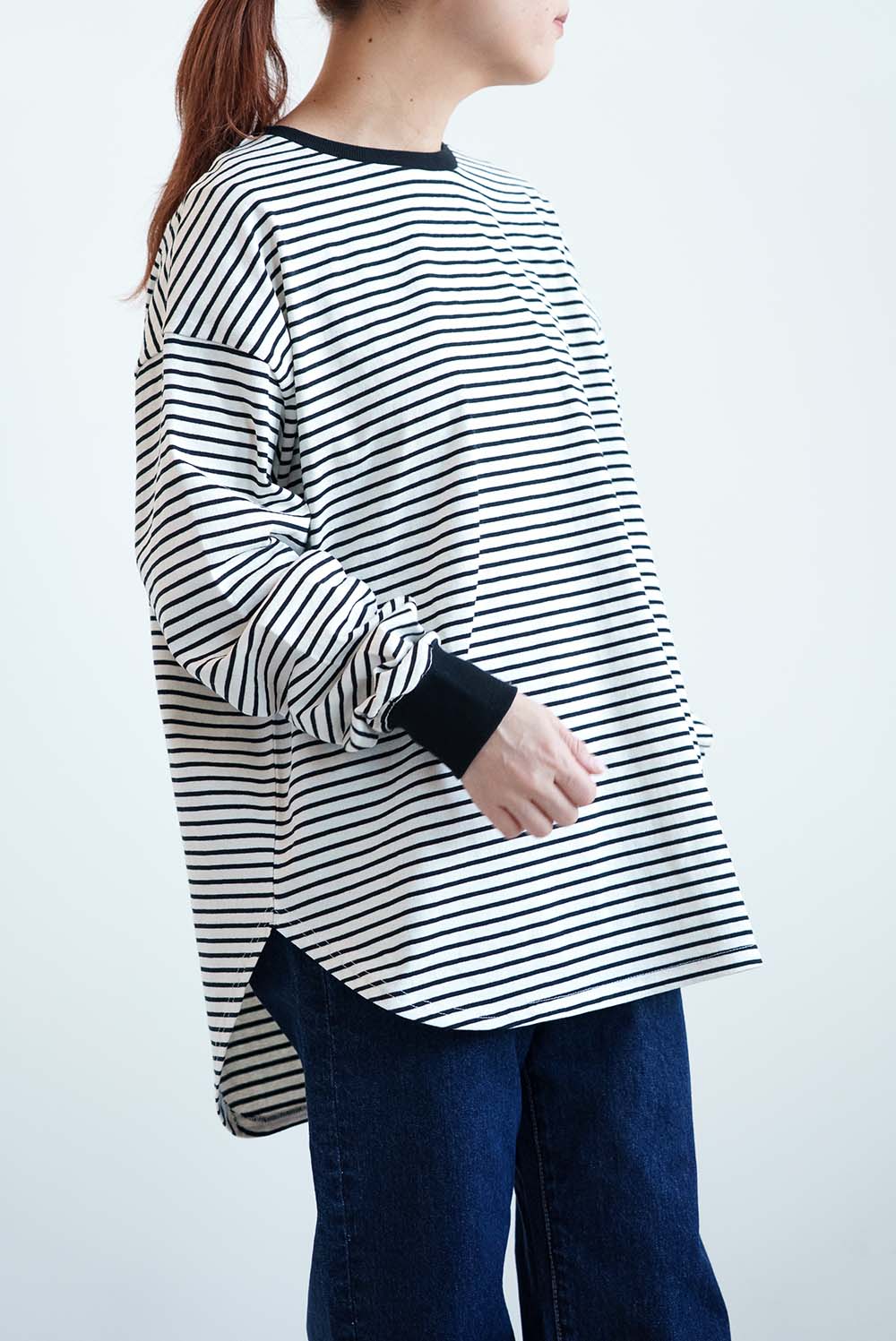 後ろヘンリー裾ラウンドチュニック – HEART MARKET