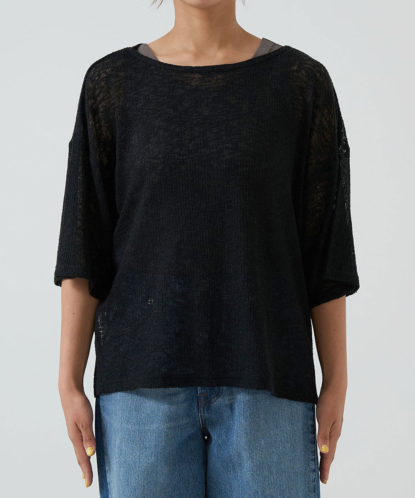 《April 23 Arrival》Knit-Like Front and Back 2-Way Pullover