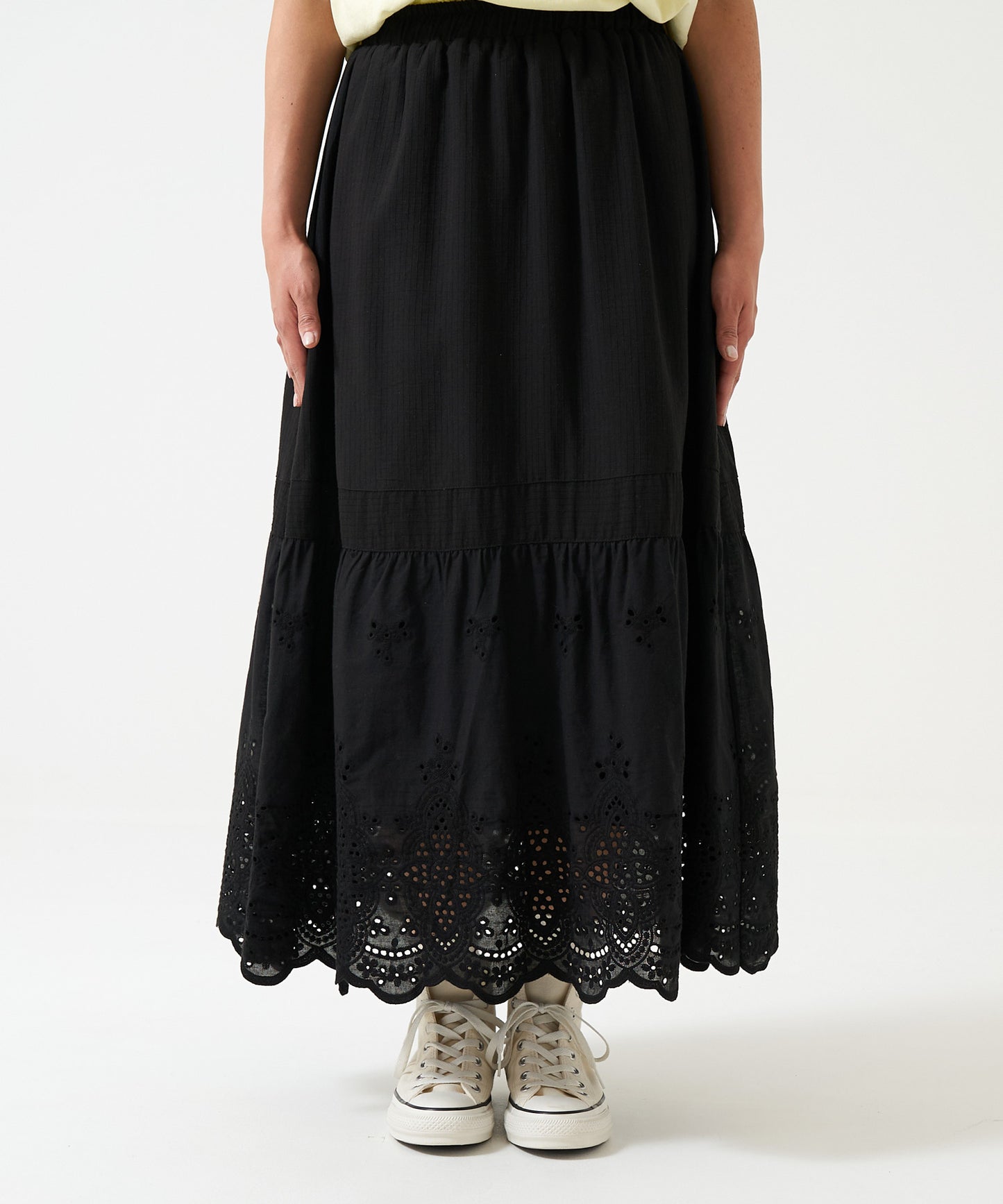 Lace Hem Panel Skirt