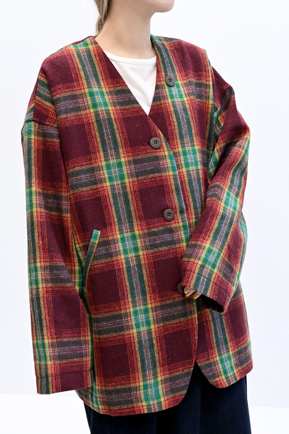 希少レア　RRL ジャケット　M チェック　アウター　ヴィンテージ　上着 銚*丸様 RRL Ralph Lauren チェック柄ウールジャケットMサイズ