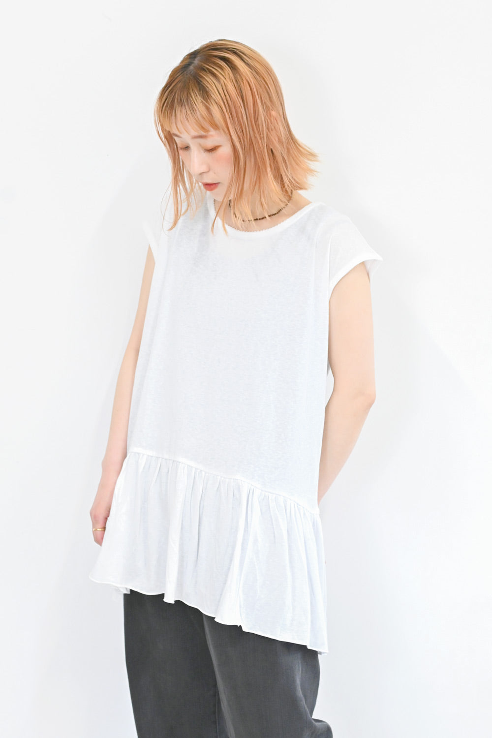 在庫わずか／≪SALE≫裾フレア切替タンクトップ – HEART MARKET