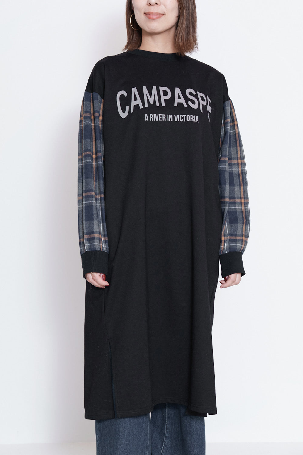 ≪SALE≫チェック袖切替えワンピース – HEART MARKET