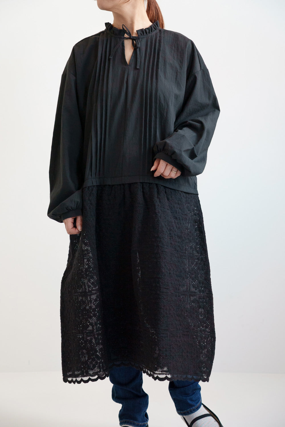 スキッパーレースドッキングワンピース – HEART MARKET