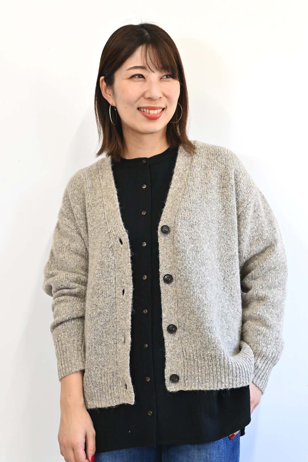 ≪SALE≫メランジニットVネックカーディガン – HEART MARKET