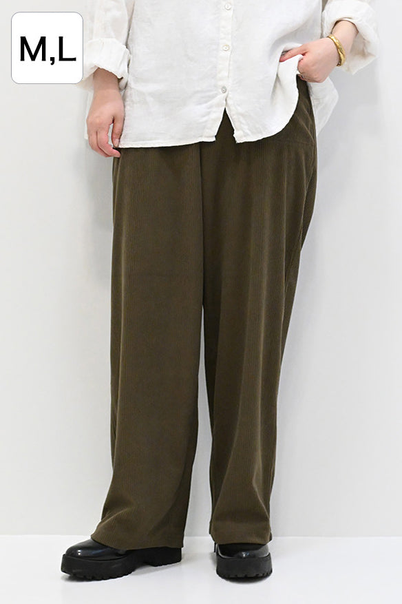 ≪一部カラー 50%OFF≫カットコーデュロイベイカーワイドパンツ