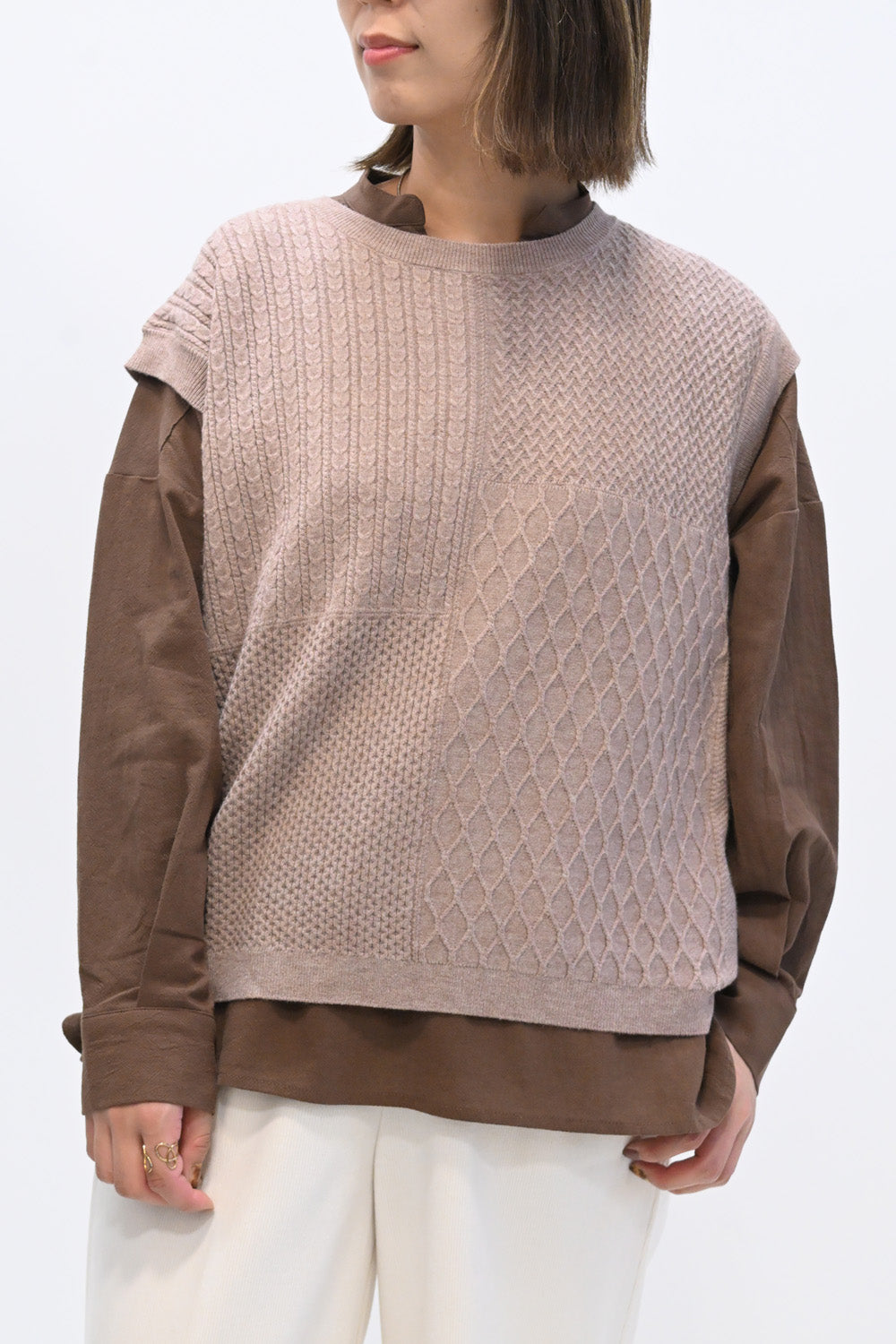 パッチワークニットベスト – HEART MARKET