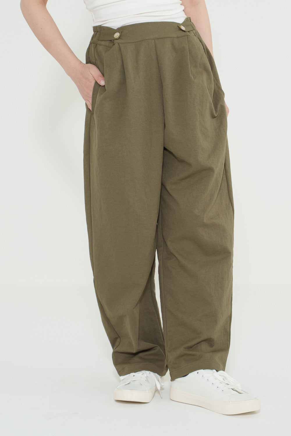 2月28日入荷》ゆったりラクのびタックワイドパンツ – HEART MARKET