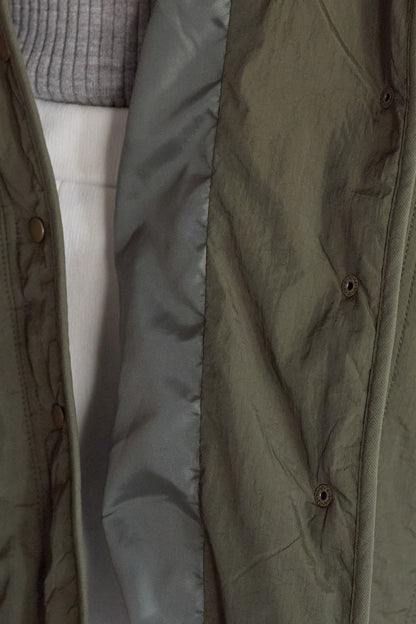 ≪SALE≫Knit & Quilted Collarless Outerwear