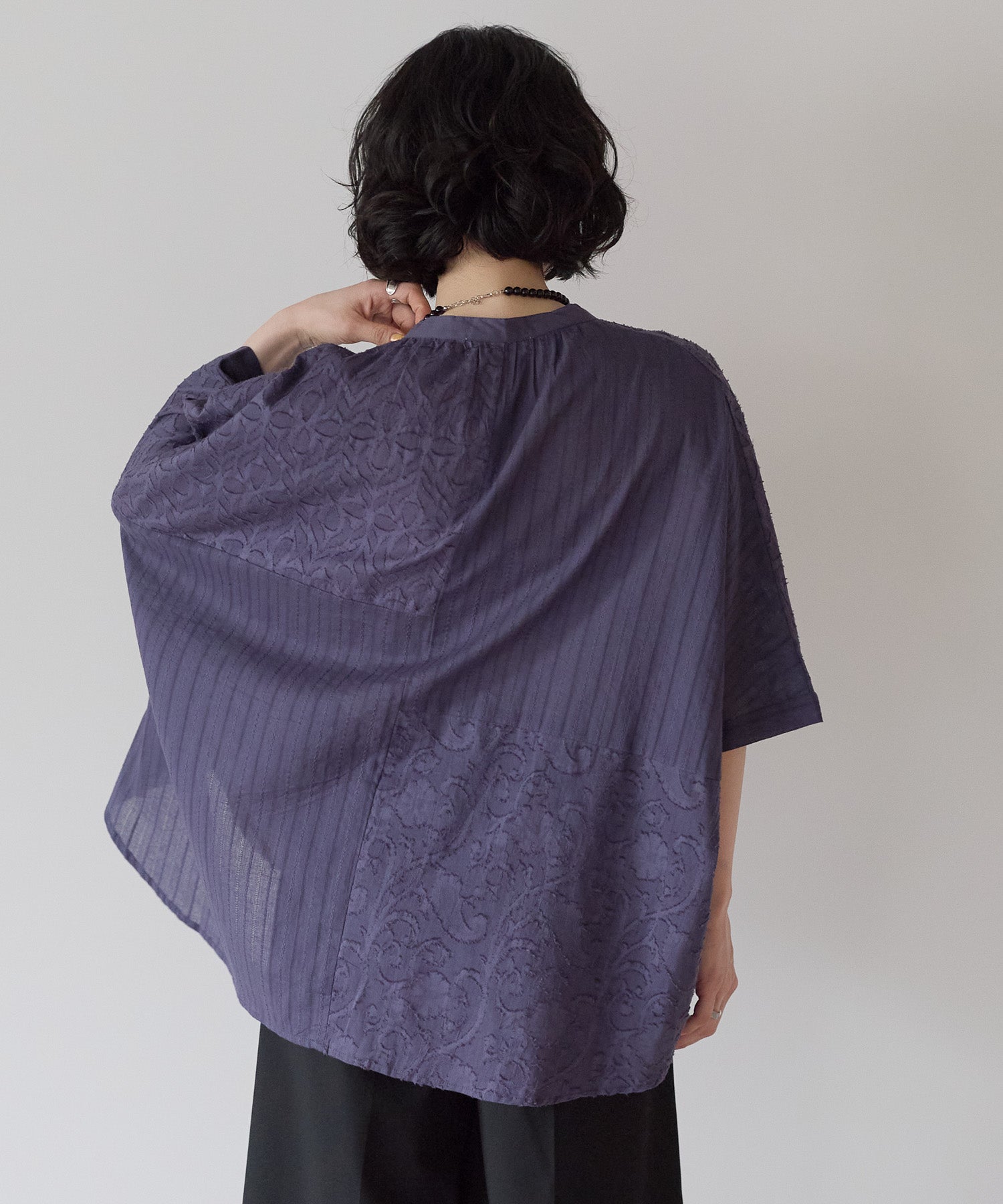 超美品✨NOBLEパッチドレースショルダーブラウス Noble（ノーブル）の「パッチドレースショルダーブラウス◇（シャツ