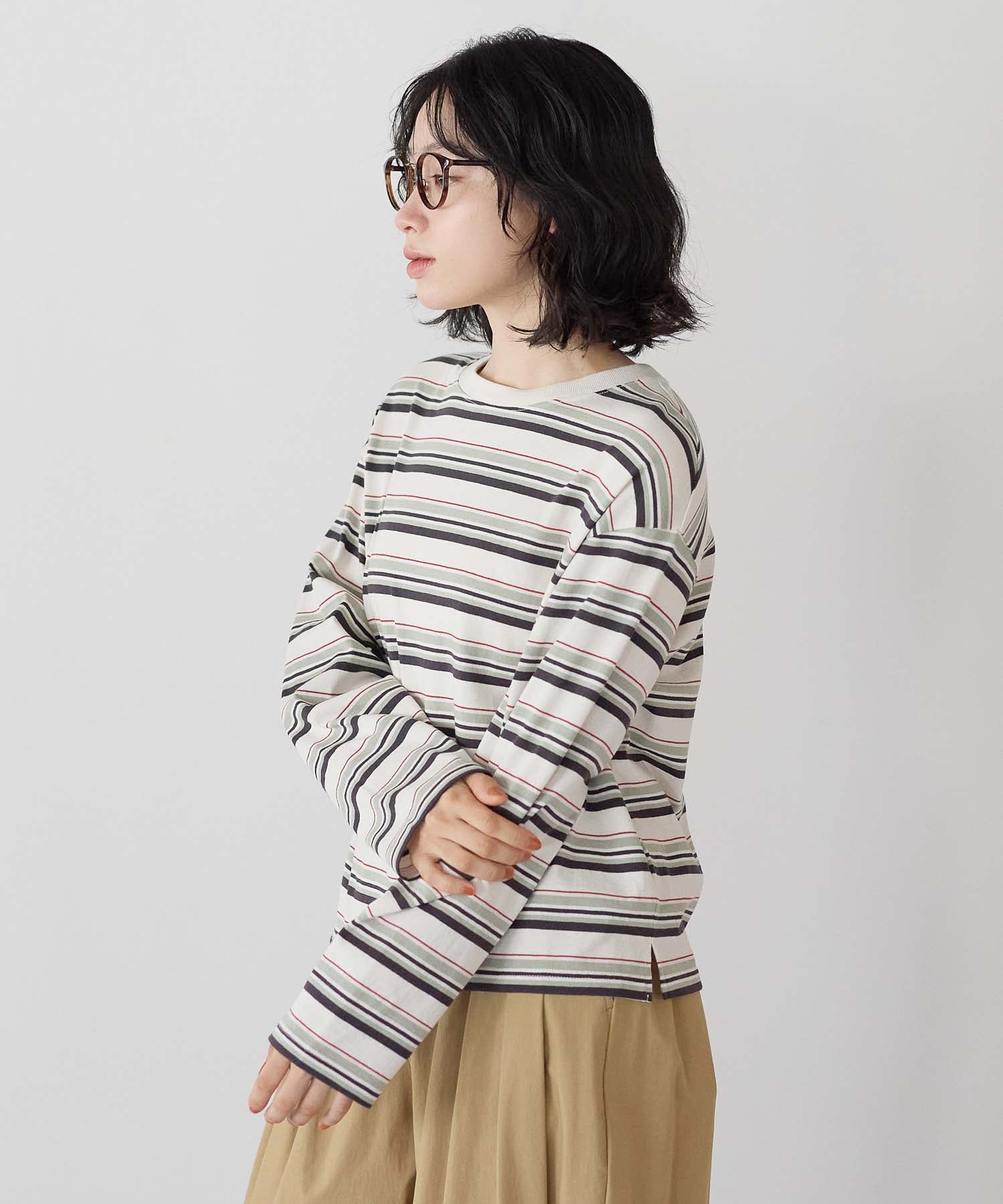 ボーダーカーキ / 157cm / M