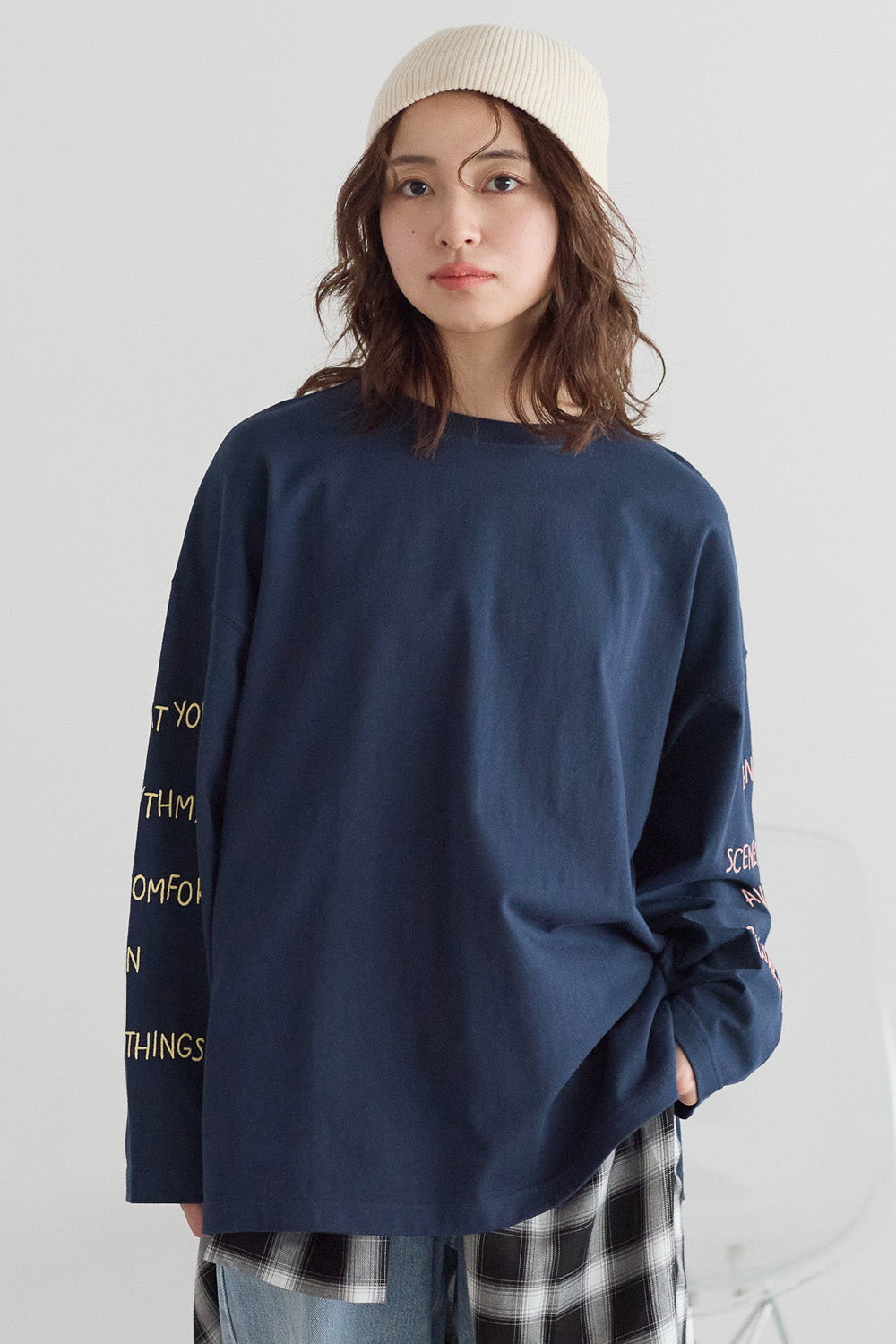 ≪SALE≫ Sleeve Logo Embroidered Pullover