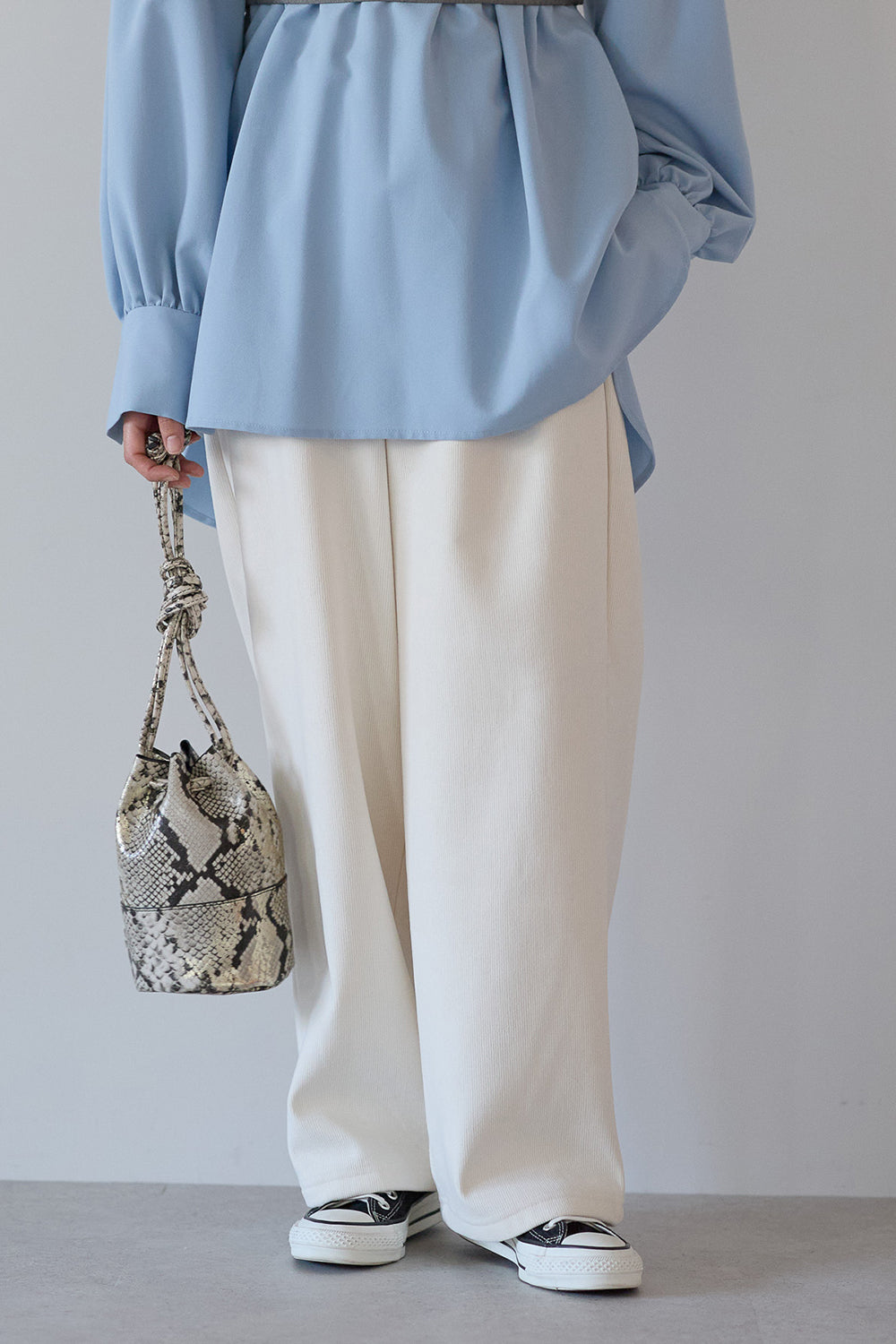 ≪SALE≫Corduroy Bonded Wide Pants
