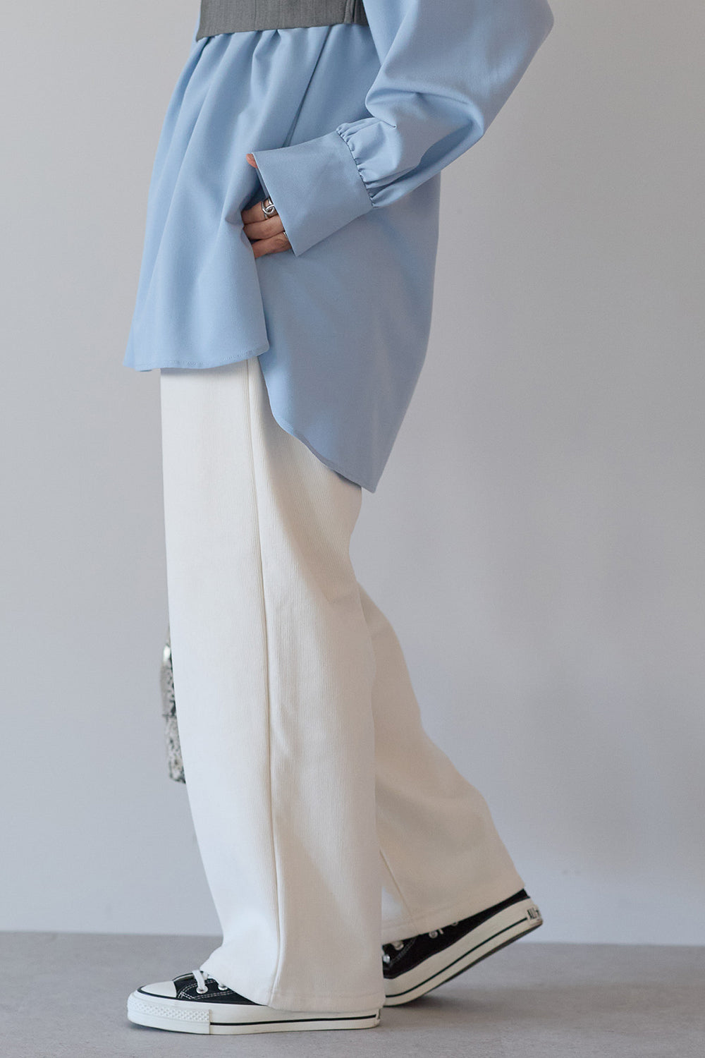 ≪SALE≫Corduroy Bonded Wide Pants