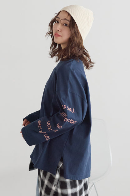 ≪SALE≫ Sleeve Logo Embroidered Pullover