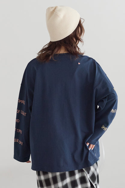 ≪SALE≫ Sleeve Logo Embroidered Pullover