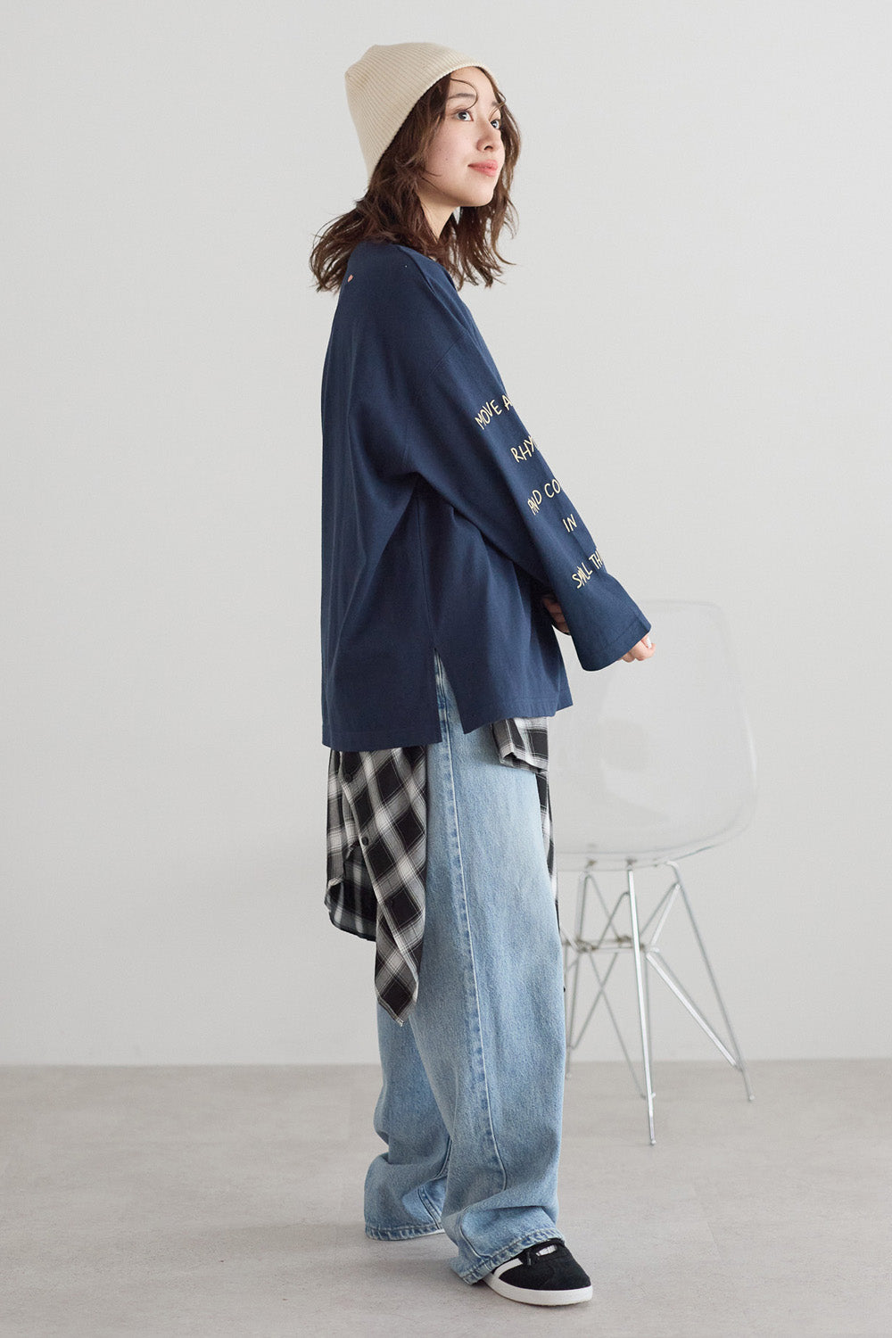 ≪SALE≫ Sleeve Logo Embroidered Pullover
