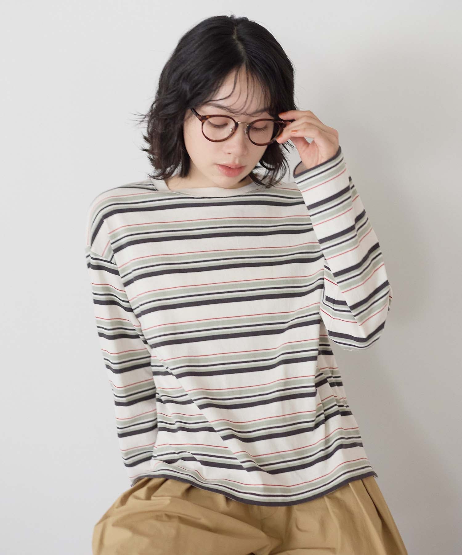 ボーダーカーキ / 157cm / M