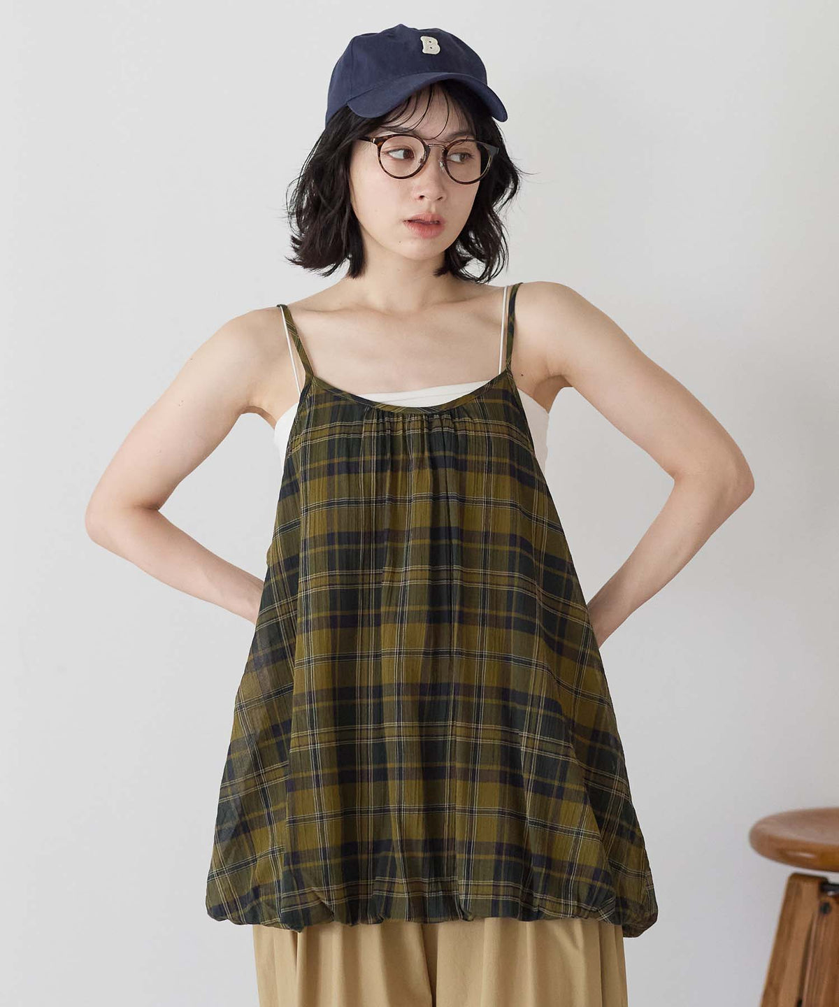 チェックイエロー / 157cm / FREE