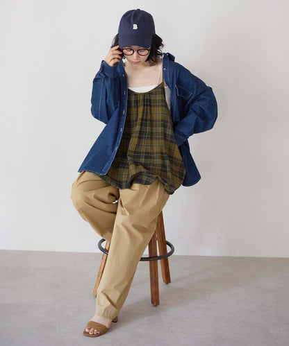 チェックイエロー / 157cm / FREE