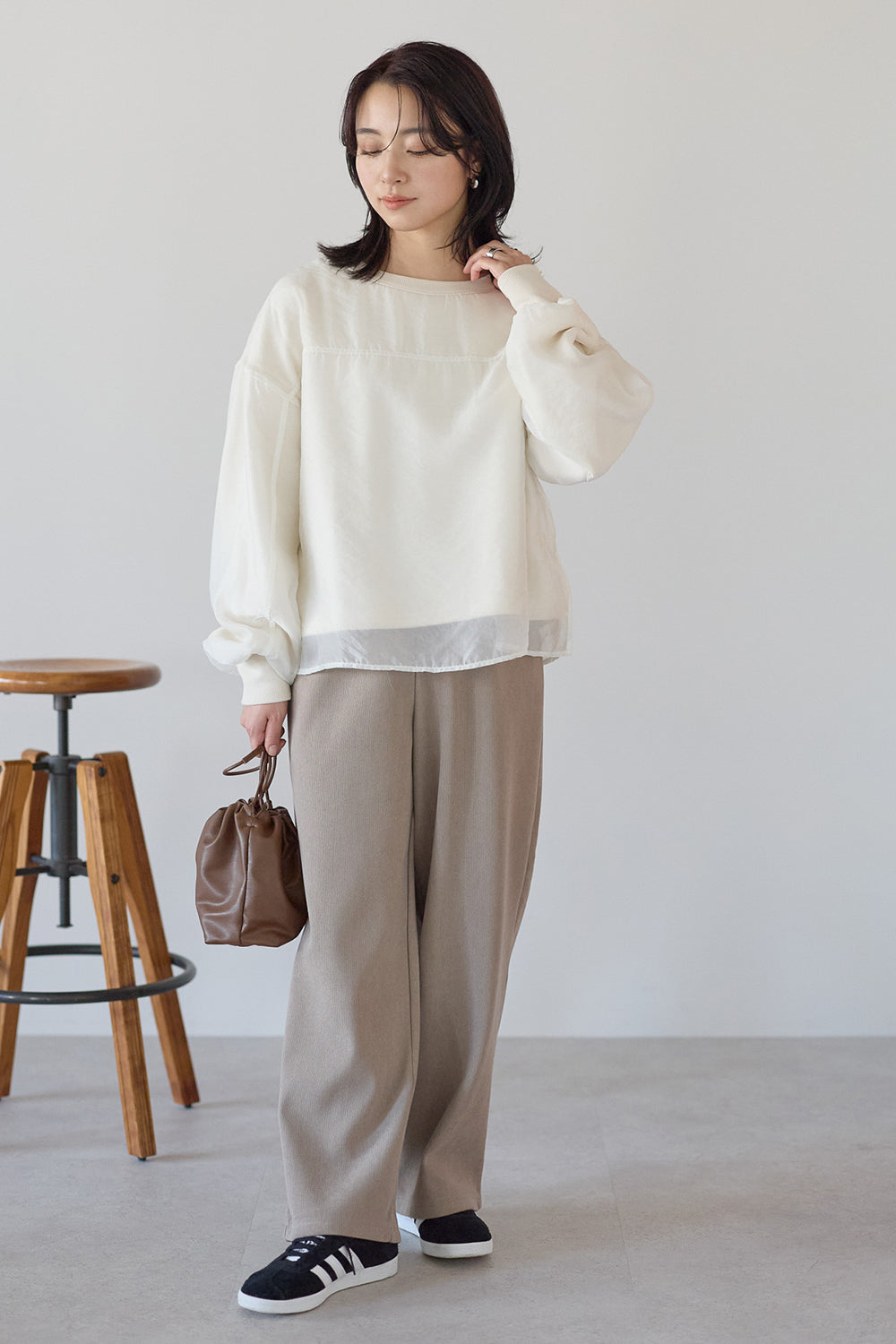 ≪SALE≫Corduroy Bonded Wide Pants