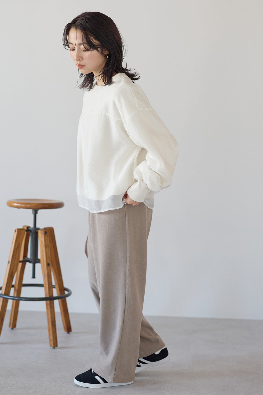 ≪SALE≫Corduroy Bonded Wide Pants