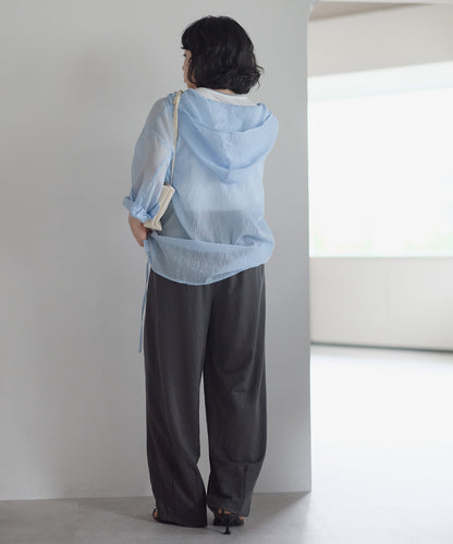 《Scheduled for April 24 Arrival》R/N Pique Tuck Wide Curve Pants