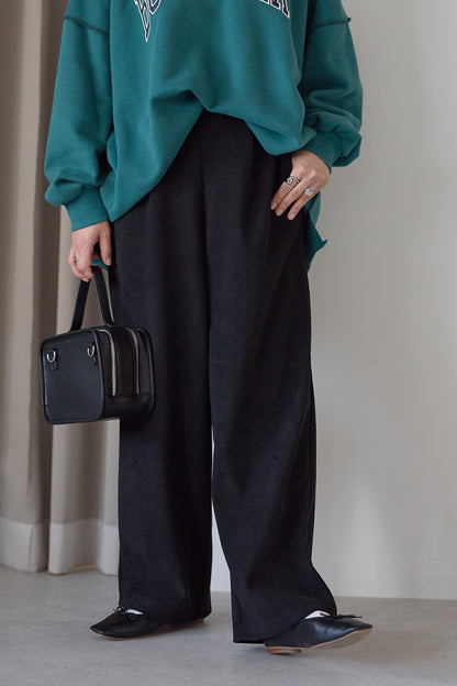 ≪SALE≫Corduroy Bonded Wide Pants