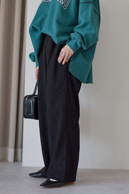 ≪SALE≫Corduroy Bonded Wide Pants