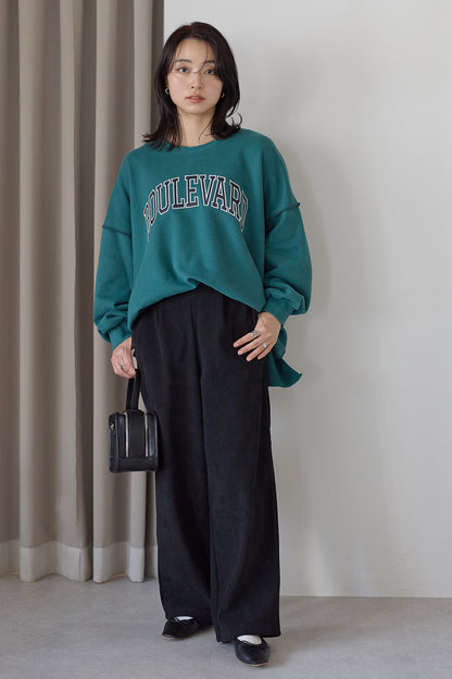 ≪SALE≫Corduroy Bonded Wide Pants