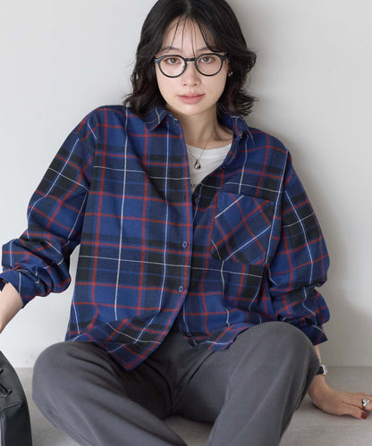 チェックネイビー / 157cm / M