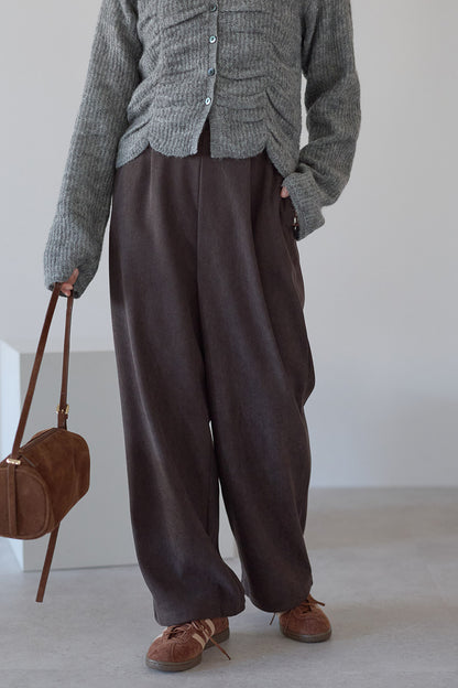 ≪SALE≫Corduroy Bonded Wide Pants