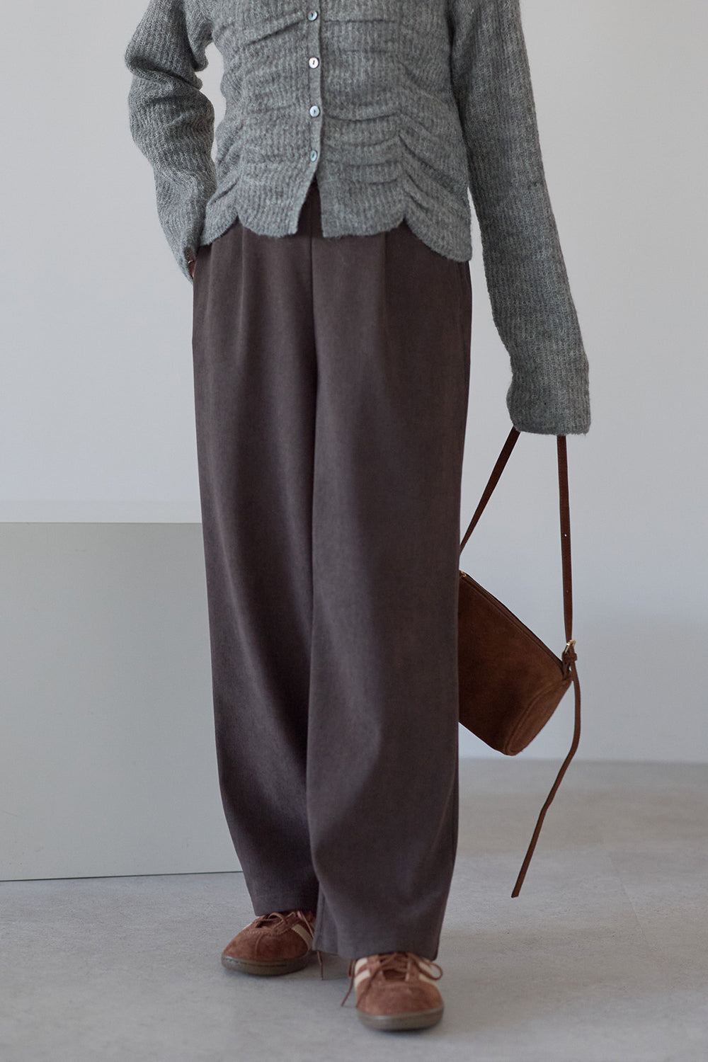 ≪SALE≫Corduroy Bonded Wide Pants