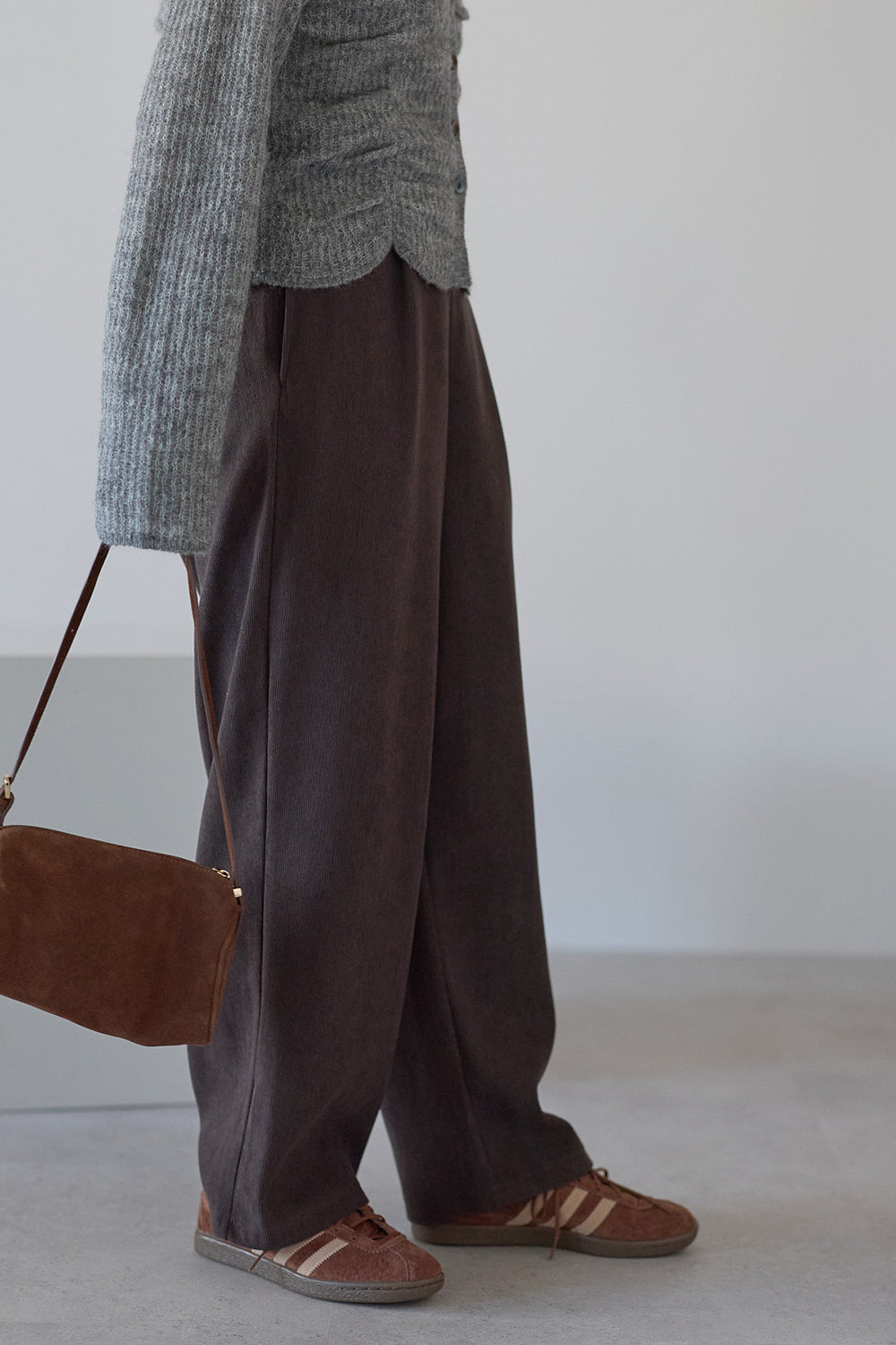 ≪SALE≫Corduroy Bonded Wide Pants