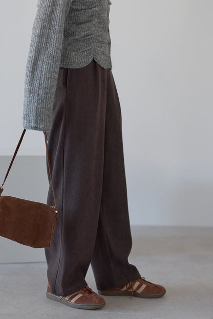 ≪SALE≫Corduroy Bonded Wide Pants