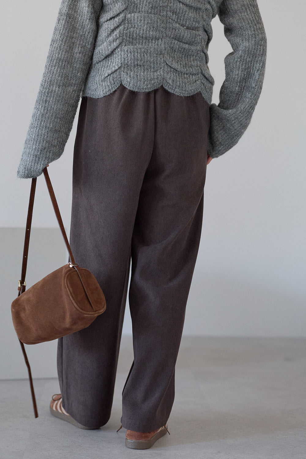 ≪SALE≫Corduroy Bonded Wide Pants