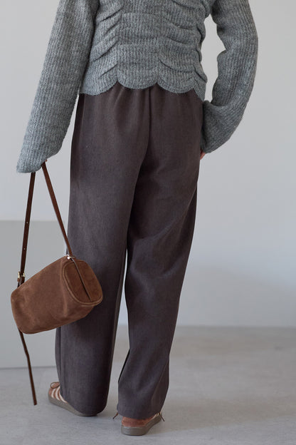 ≪SALE≫Corduroy Bonded Wide Pants