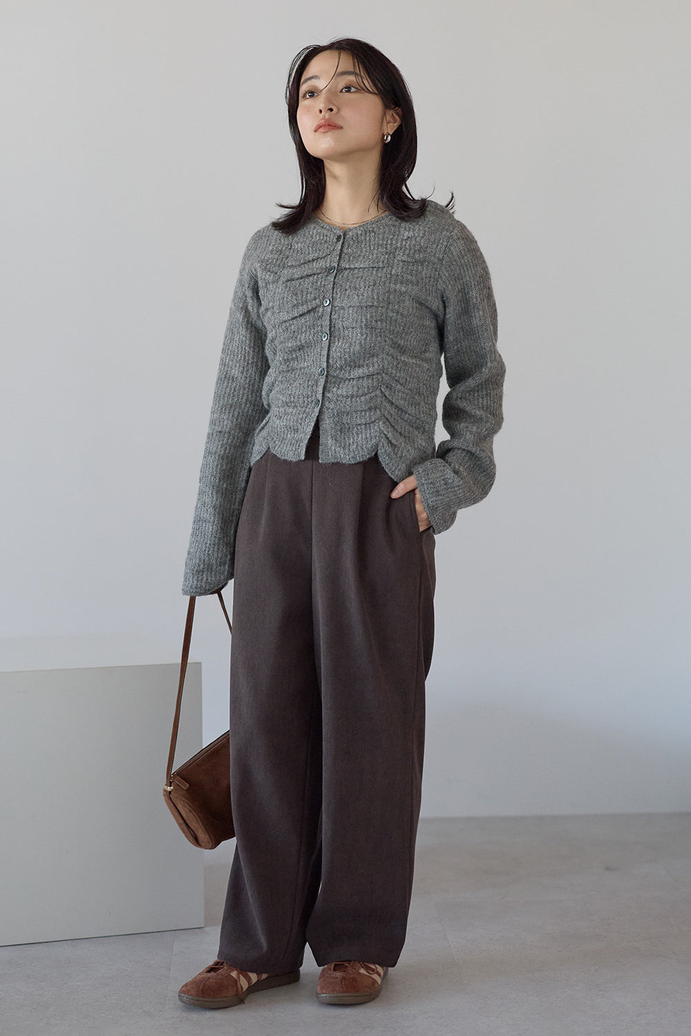 ≪SALE≫Corduroy Bonded Wide Pants