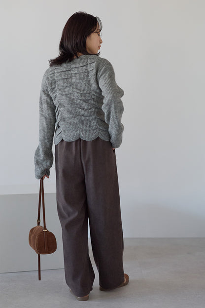 ≪SALE≫Corduroy Bonded Wide Pants