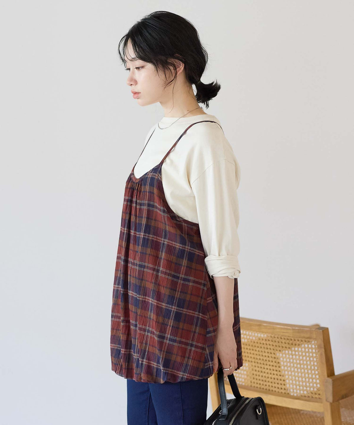 チェックレッド / 157cm / FREE